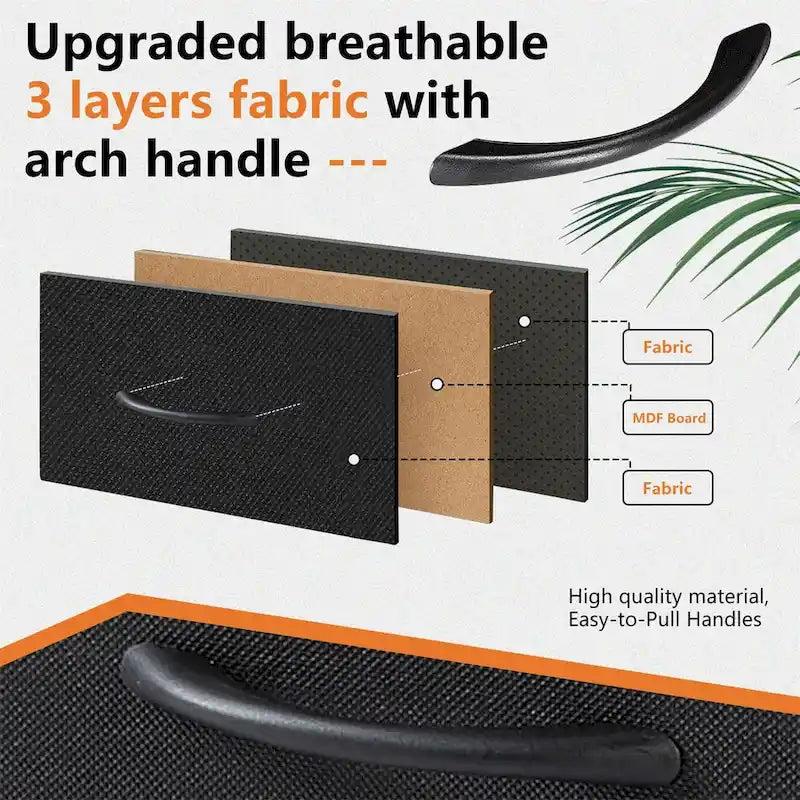 Nightstand, 2 Drawer Dresser Night Stand, End Table with Fabric Bins for Bedroom, Closet, Entryway, College Dorm