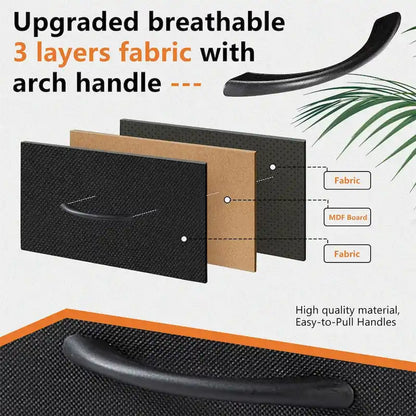 Nightstand, 2 Drawer Dresser Night Stand, End Table with Fabric Bins for Bedroom, Closet, Entryway, College Dorm