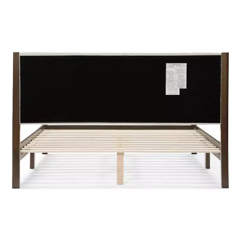 HOMES: Inside + Out Queen Belna Platform Bed with Boucle Upholstery