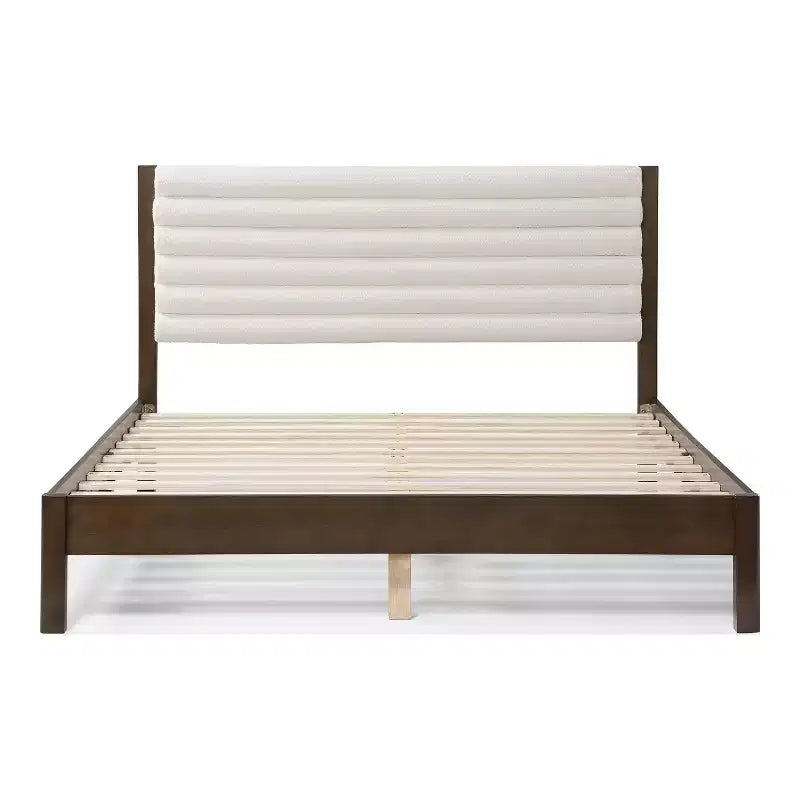 HOMES: Inside + Out Queen Belna Platform Bed with Boucle Upholstery