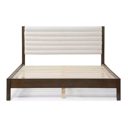 HOMES: Inside + Out Queen Belna Platform Bed with Boucle Upholstery