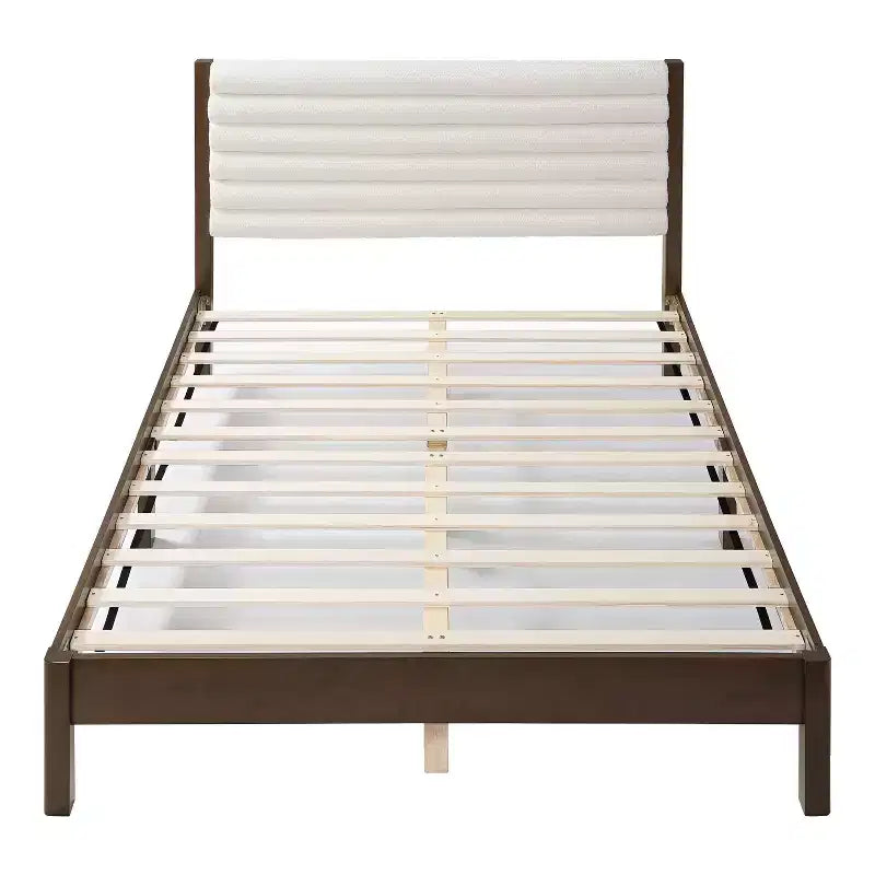 HOMES: Inside + Out Queen Belna Platform Bed with Boucle Upholstery