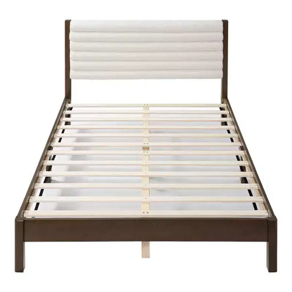 HOMES: Inside + Out Queen Belna Platform Bed with Boucle Upholstery