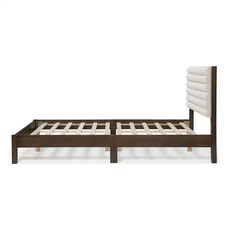 HOMES: Inside + Out Queen Belna Platform Bed with Boucle Upholstery
