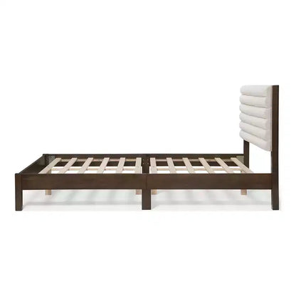 HOMES: Inside + Out Queen Belna Platform Bed with Boucle Upholstery