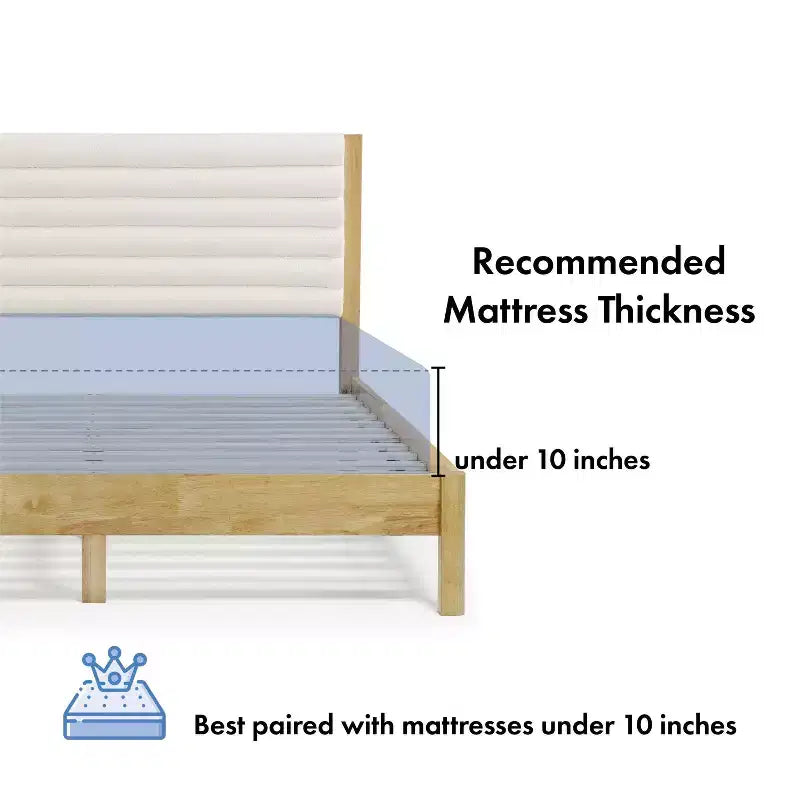 HOMES: Inside + Out Queen Belna Platform Bed with Boucle Upholstery