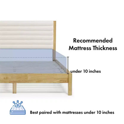 HOMES: Inside + Out Queen Belna Platform Bed with Boucle Upholstery