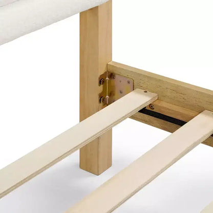 HOMES: Inside + Out Queen Belna Platform Bed with Boucle Upholstery