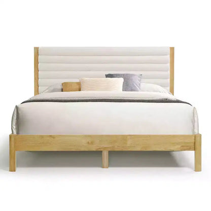 HOMES: Inside + Out Queen Belna Platform Bed with Boucle Upholstery