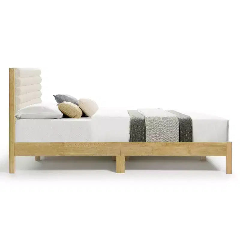 HOMES: Inside + Out Queen Belna Platform Bed with Boucle Upholstery