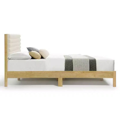 HOMES: Inside + Out Queen Belna Platform Bed with Boucle Upholstery