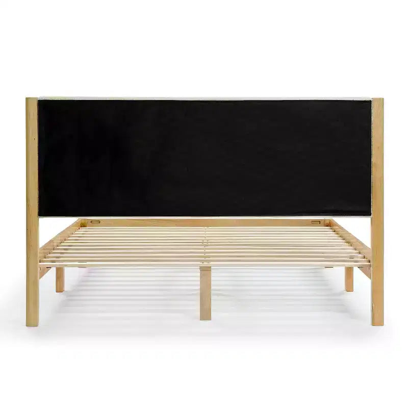 HOMES: Inside + Out Queen Belna Platform Bed with Boucle Upholstery