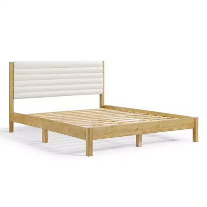 HOMES: Inside + Out Queen Belna Platform Bed with Boucle Upholstery