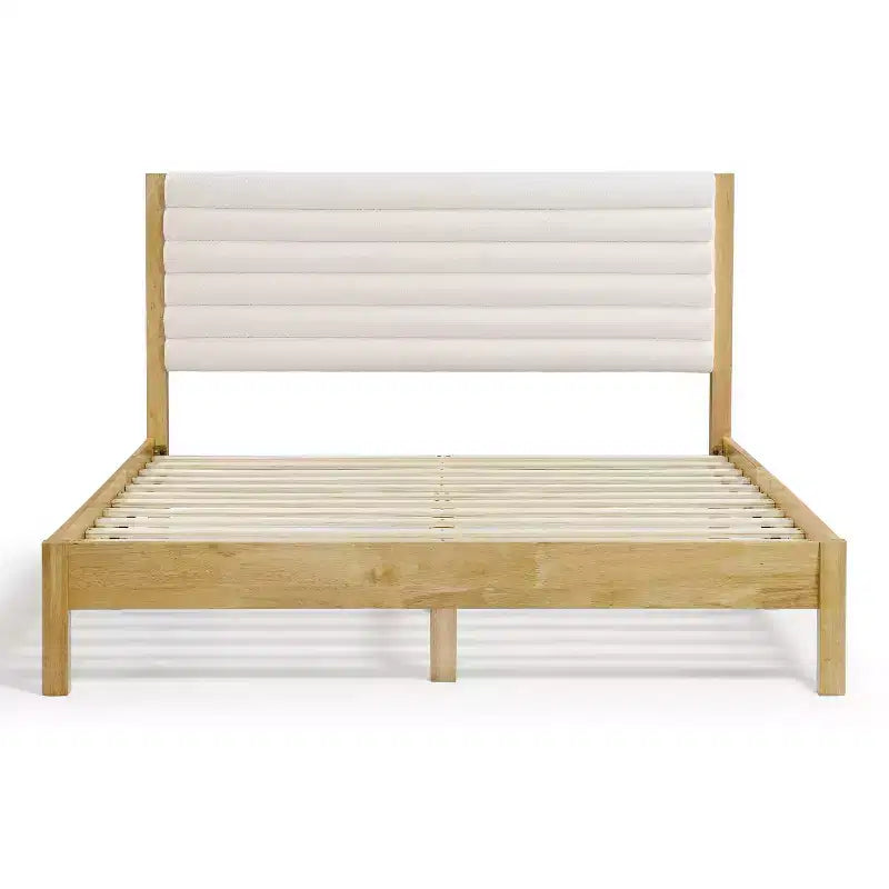 HOMES: Inside + Out Queen Belna Platform Bed with Boucle Upholstery