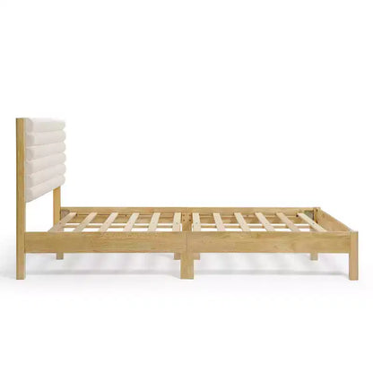HOMES: Inside + Out Queen Belna Platform Bed with Boucle Upholstery