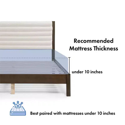 HOMES: Inside + Out Queen Belna Platform Bed with Boucle Upholstery