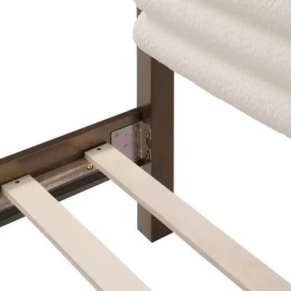 HOMES: Inside + Out Queen Belna Platform Bed with Boucle Upholstery