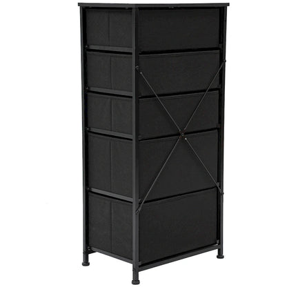 Modern Wide Dresser Storage Tower with 5 Drawers