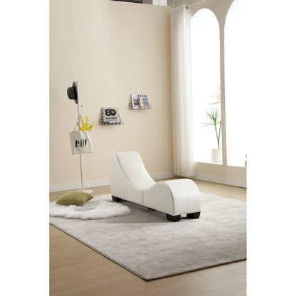 Factory Direct Yoga Chaise Lounge Collection for Stretching & Relaxation Modern Faux Leather Curved Sofa