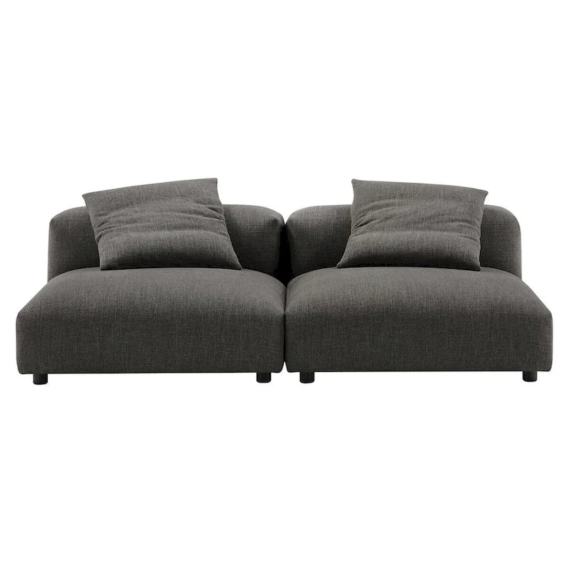 Solace 2-Piece Modular Upholstered Fabric Sofa