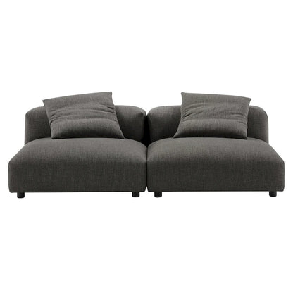 Solace 2-Piece Modular Upholstered Fabric Sofa
