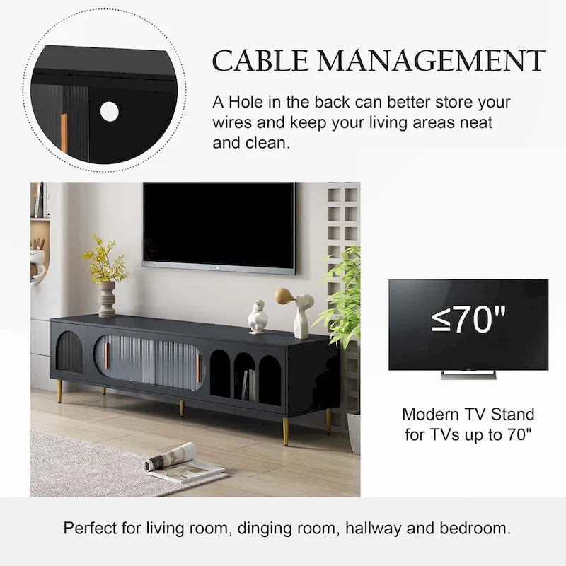 Modern TV Stand for 70  Inch TV for Living Room