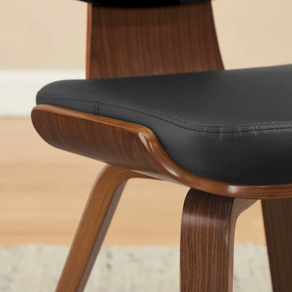 Art Leon Wood and PU Leather Dining Chair (Set of 2).