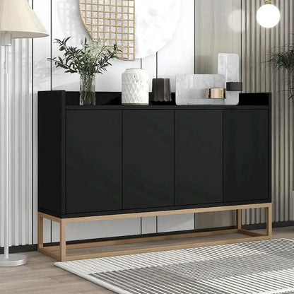 47.2 Credenza Moderna a 4 Ante con Base in Metallo
