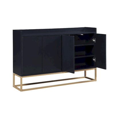 47.2 Credenza Moderna a 4 Ante con Base in Metallo