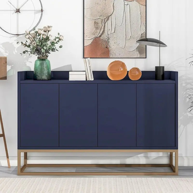 47.2 Credenza Moderna a 4 Ante con Base in Metallo
