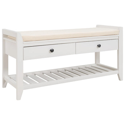 Shoe Rack with Cushioned Seat and Drawers, Multipurpose Entryway Storage Bench