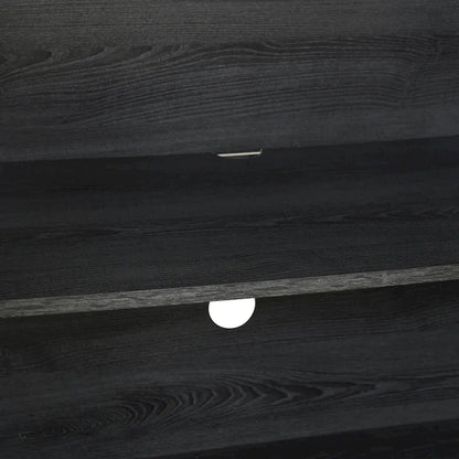 Rattan Doors and Metal Handles Sideboard with Large Storage Space