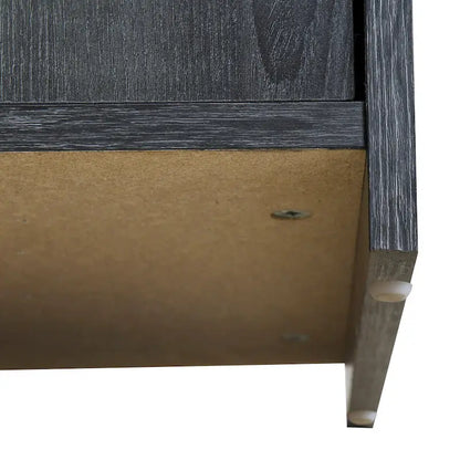 Rattan Doors and Metal Handles Sideboard with Large Storage Space