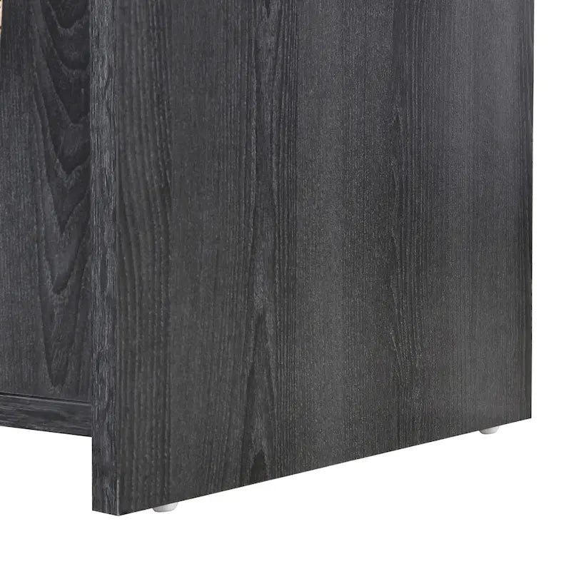 Rattan Doors and Metal Handles Sideboard with Large Storage Space