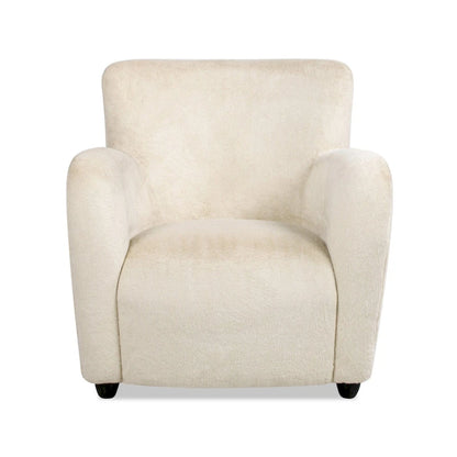 Wolffe 32  Transitional Faux Fur Upholstered Curved Arm Accent Chair