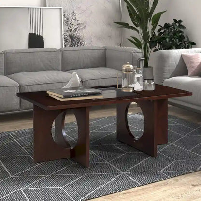 Contemporary Wood Rectangular Coffee Table