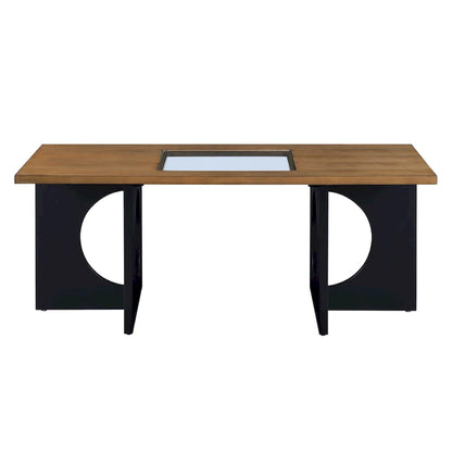 Contemporary Wood Rectangular Coffee Table