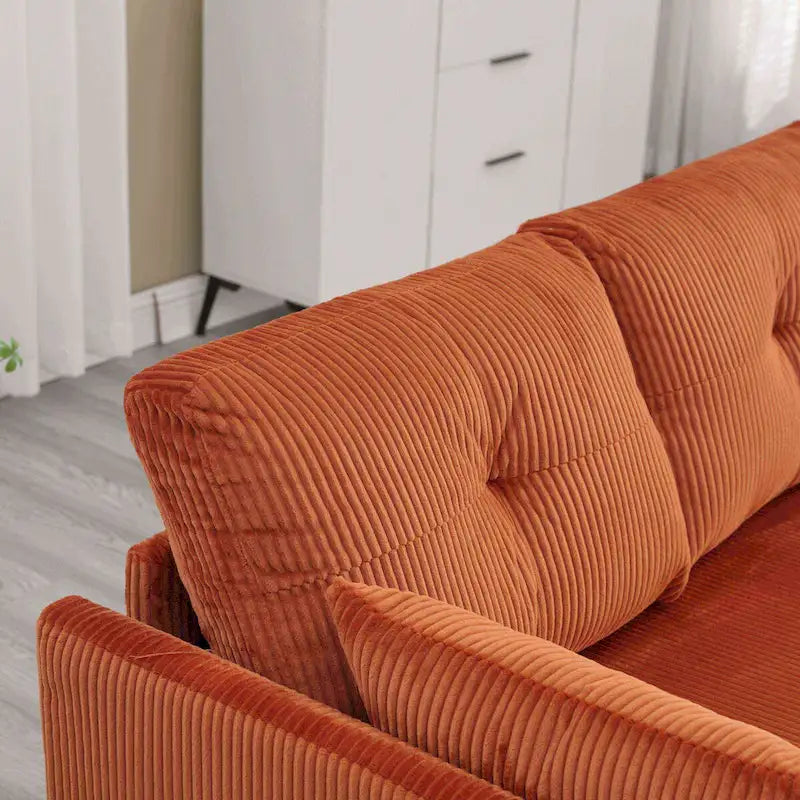 The L-shaped storage seat assembly sofa folds into a recliner