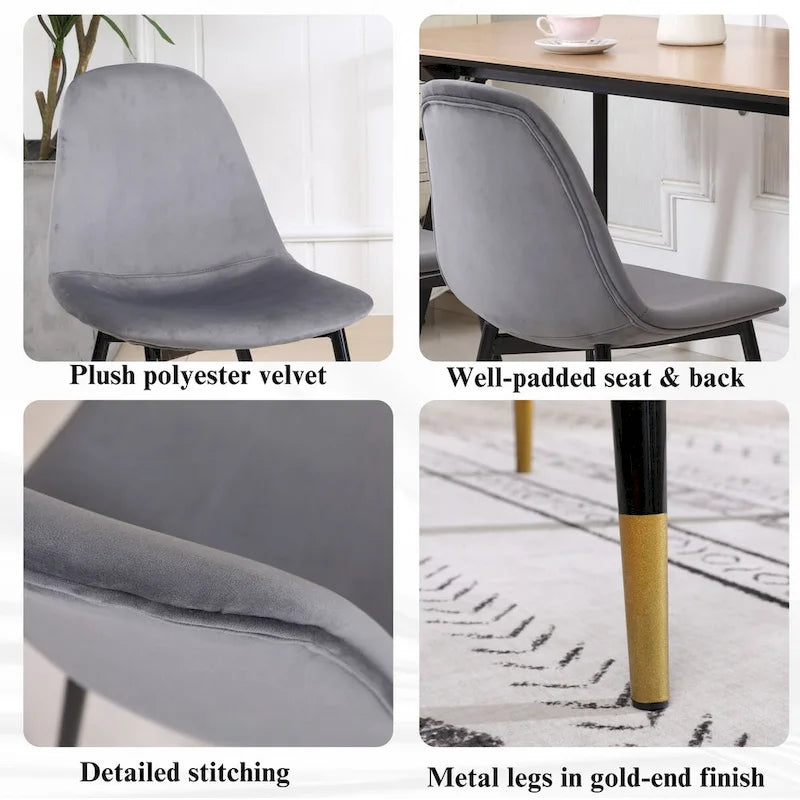 Roundhill Furniture Evatt 5-Piece Round Dining Set, Trestle Round Table with 4 Stylish Chairs