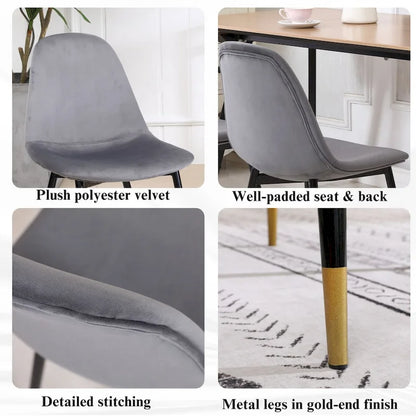 Roundhill Furniture Evatt 5-Piece Round Dining Set, Trestle Round Table with 4 Stylish Chairs