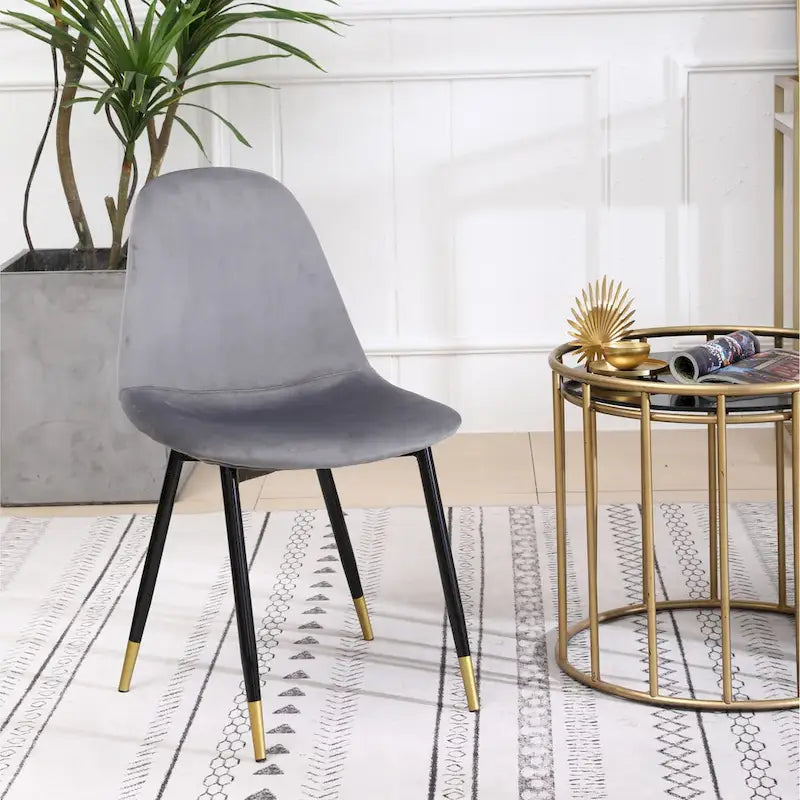 Roundhill Furniture Evatt 5-Piece Round Dining Set, Trestle Round Table with 4 Stylish Chairs