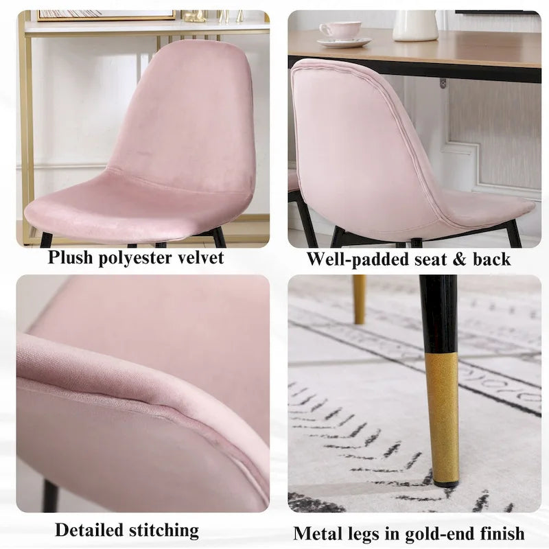 Roundhill Furniture Evatt 5-Piece Round Dining Set, Trestle Round Table with 4 Stylish Chairs