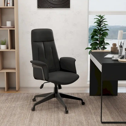 Leather Office Computer Chair Adjustable Height Swivel Desk Chair With Lumbar Support Inifini Collection