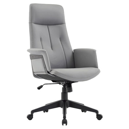 Leather Office Computer Chair Adjustable Height Swivel Desk Chair With Lumbar Support Inifini Collection