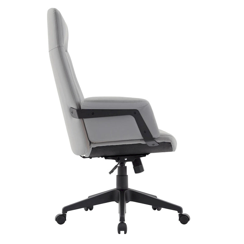 Leather Office Computer Chair Adjustable Height Swivel Desk Chair With Lumbar Support Inifini Collection