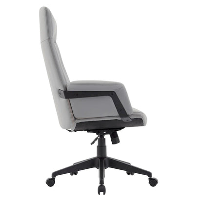 Leather Office Computer Chair Adjustable Height Swivel Desk Chair With Lumbar Support Inifini Collection