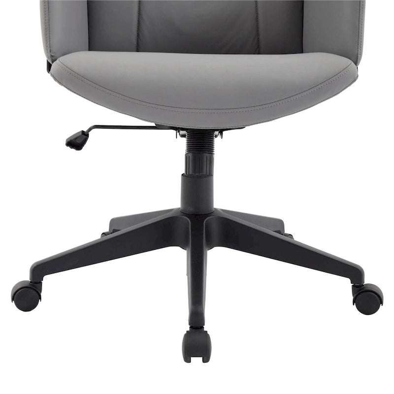 Leather Office Computer Chair Adjustable Height Swivel Desk Chair With Lumbar Support Inifini Collection