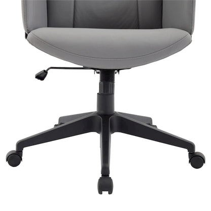 Leather Office Computer Chair Adjustable Height Swivel Desk Chair With Lumbar Support Inifini Collection