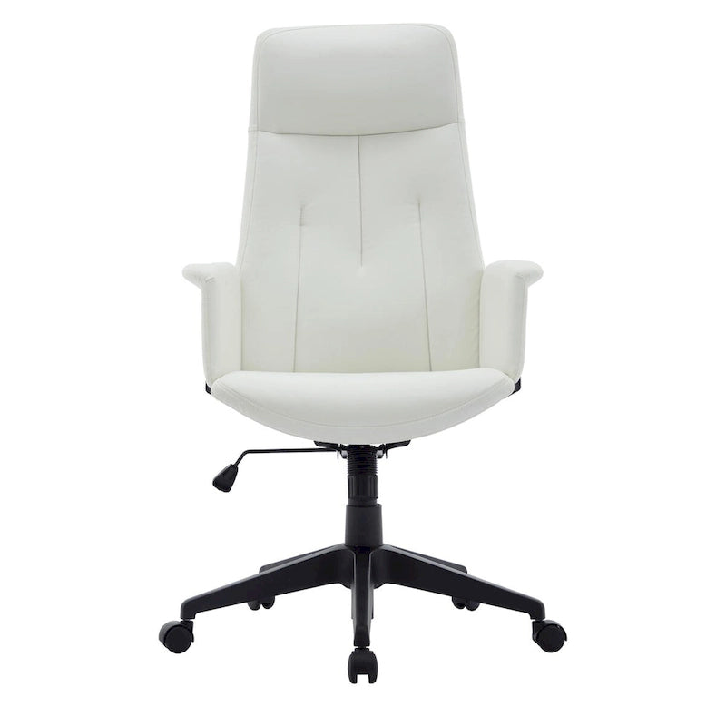 Leather Office Computer Chair Adjustable Height Swivel Desk Chair With Lumbar Support Inifini Collection