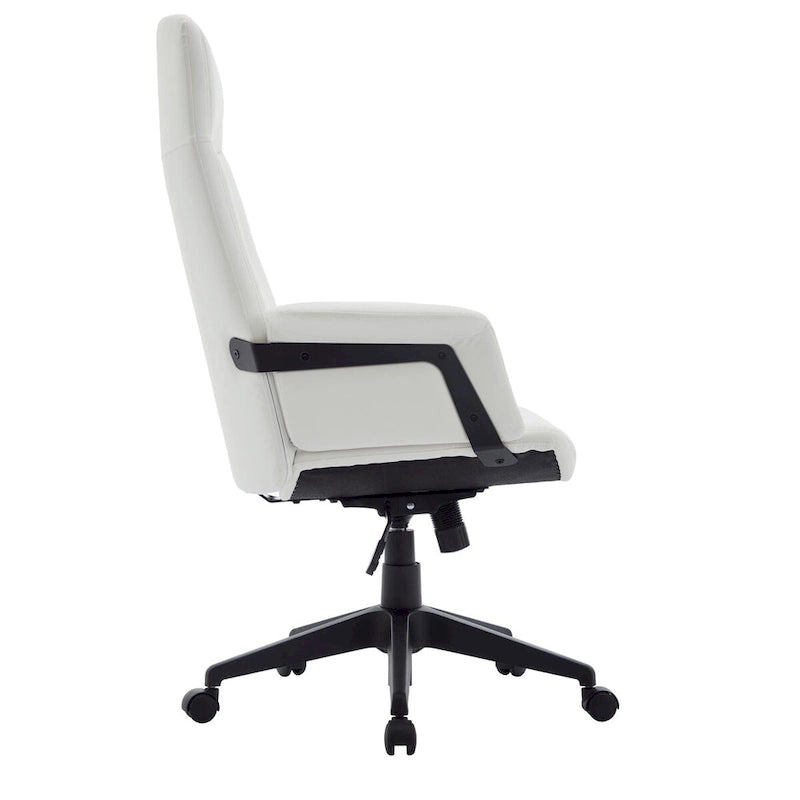 Leather Office Computer Chair Adjustable Height Swivel Desk Chair With Lumbar Support Inifini Collection